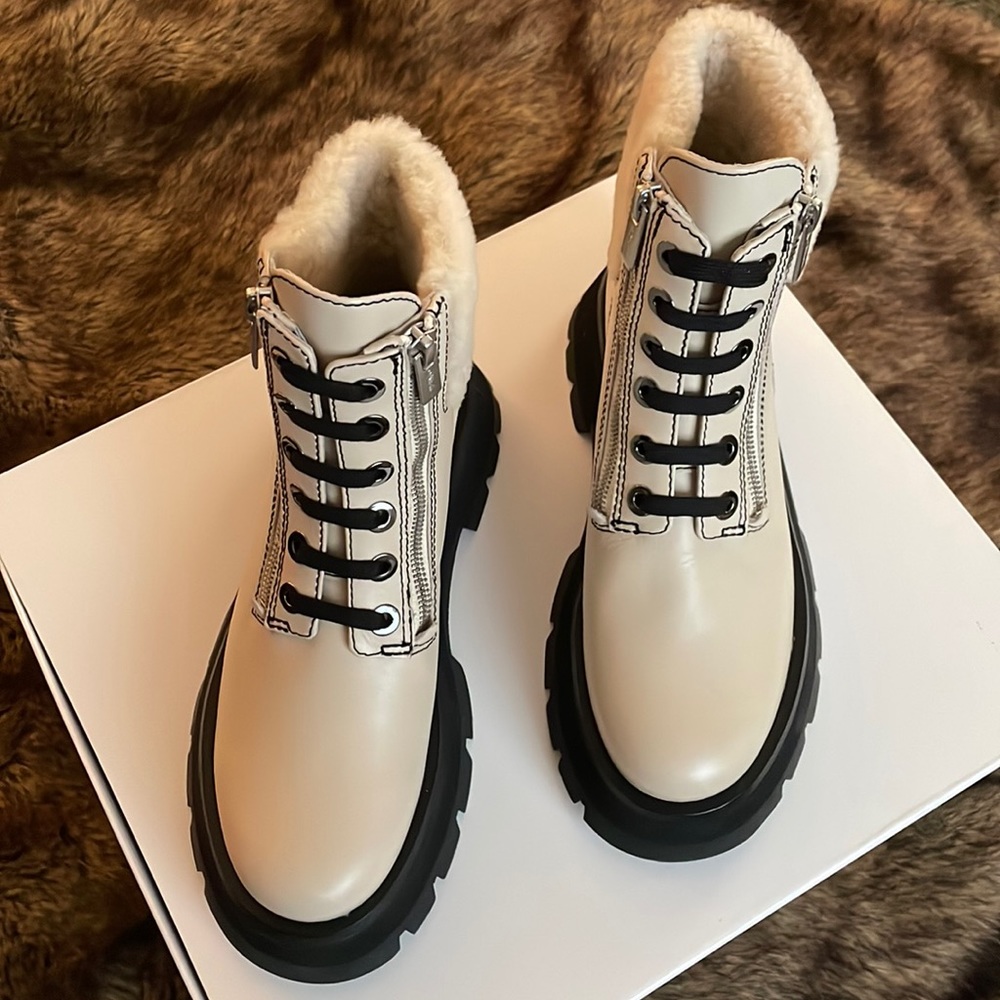 Philip Lim Kate Lug Sole Shearling Boot